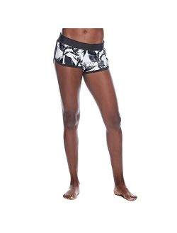 Women's Pulse Elastic Waist Hybrid Pull on Swim Short with UPF 50