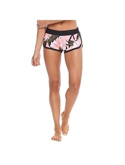 Women's Pulse Elastic Waist Hybrid Pull on Swim Short with UPF 50