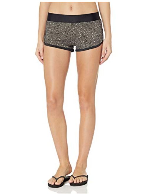 Body Glove Women's Pulse Elastic Waist Hybrid Pull on Swim Short with UPF 50+