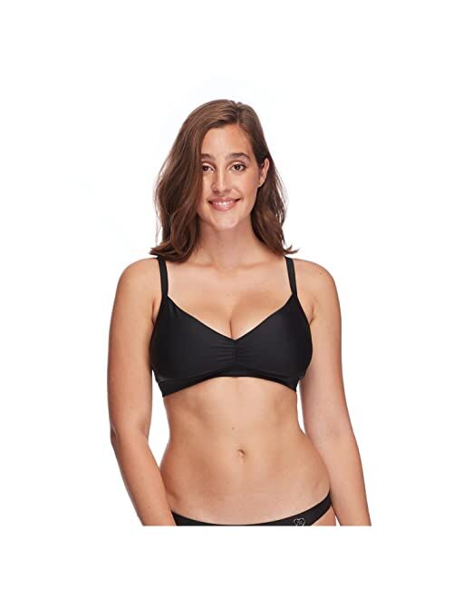 Body Glove Women's Smoothies Drew Solid D, DD, E, F Cup Bikini Top Swimsuit