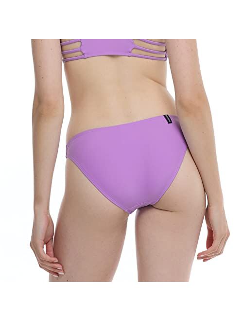 Body Glove Women's Smoothies Basic Solid Fuller Coverage Bikini Bottom Swimsuit