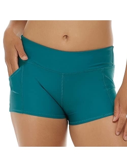 Women's Standard Rider Elastic Waist Hybrid Swim Short