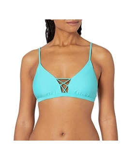 Women's Smoothies Phoebe Solid Fixed Triangle Bikini Top Swimsuit