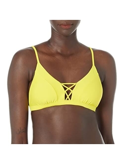 Women's Smoothies Phoebe Solid Fixed Triangle Bikini Top Swimsuit