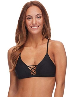 Women's Smoothies Phoebe Solid Fixed Triangle Bikini Top Swimsuit