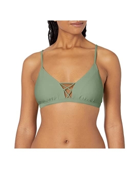 Women's Smoothies Phoebe Solid Fixed Triangle Bikini Top Swimsuit