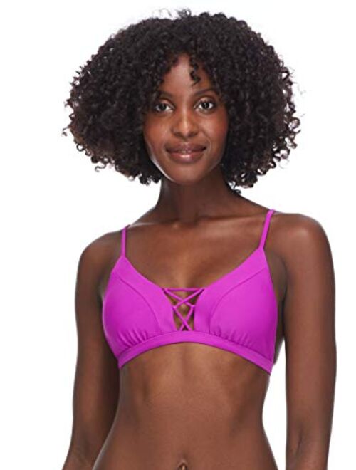 Body Glove Women's Smoothies Phoebe Solid Fixed Triangle Bikini Top Swimsuit