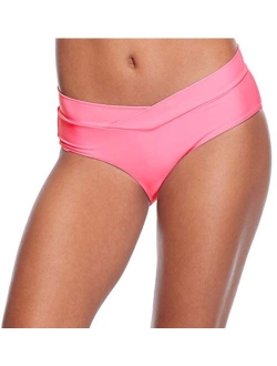 Women's Standard Smoothies Nuevo Retro Solid High Rise Bikini Bottom Swimsuit