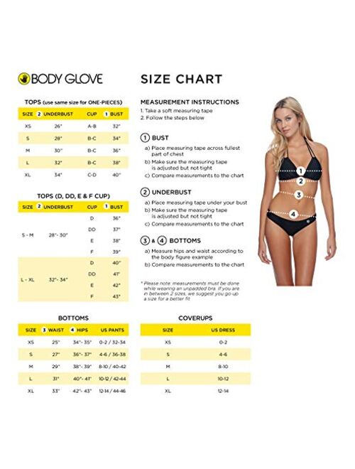 Body Glove Women's Standard Smoothies Nuevo Retro Solid High Rise Bikini Bottom Swimsuit