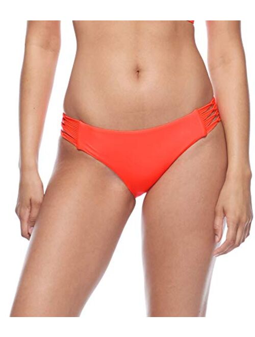 Body Glove Women's Smoothies Ruby Solid Bikini Bottom Swimsuit