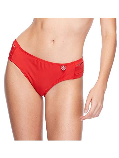 Body Glove Women's Smoothies Nuevo Contempo Solid Full Coverage Bikini Bottom Swimsuit