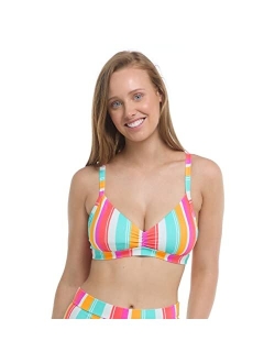 Women's Drew D, Dd, E, F Cup Bikini Top Swimsuit with Adjustable Tie Back