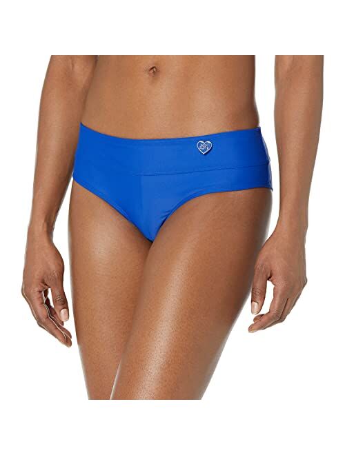 Body Glove Women's Standard Smoothies Hazel Solid Mid Coverage Bikini Bottom Swimsuit