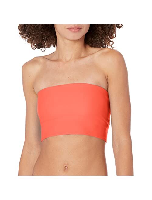 Body Glove Women's Standard Smoothies Sunrise Solid Bandeau Style Bikini Top Swimsuit