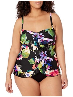 Women's Ruffle Front Tankini Swimsuit Top