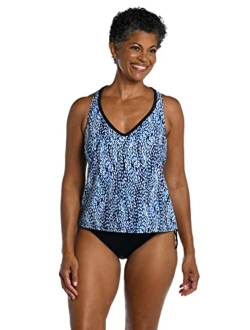 V-Neck Racer Back Tankini Swimsuit Top