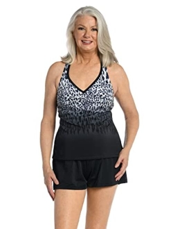 V-Neck Racer Back Tankini Swimsuit Top