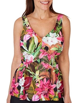 Over The Shoulder Empire Tankini Swimsuit Top