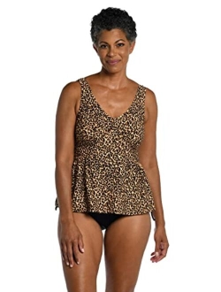 Over The Shoulder Empire Tankini Swimsuit Top