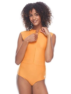 Women's Stand Up Zip Front Paddle One Piece Swimsuit with UPF 50