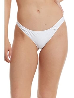 Women's Smoothies Thong Solid Minimal Coverage Bikini Bottom Swimsuit