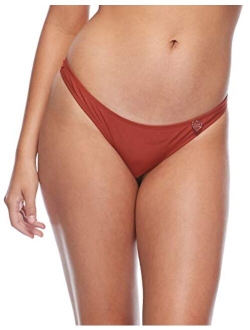 Women's Smoothies Thong Solid Minimal Coverage Bikini Bottom Swimsuit