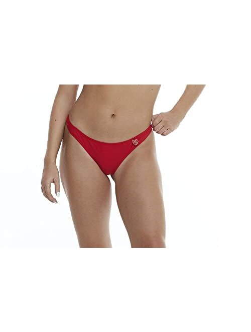 Body Glove Women's Smoothies Thong Solid Minimal Coverage Bikini Bottom Swimsuit