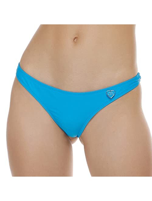 Body Glove Women's Smoothies Thong Solid Minimal Coverage Bikini Bottom Swimsuit