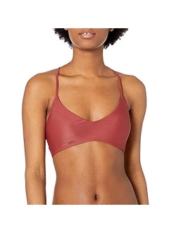 Women's Smoothies Alani Solid Strappy Back Halter Bikini Top Swimsuit