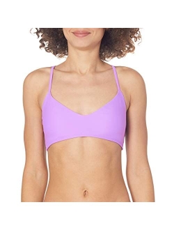 Women's Smoothies Alani Solid Strappy Back Halter Bikini Top Swimsuit