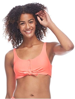 Women's Standard Smoothies Kate Solid Crop Bikini Top Swimsuit with Front Tie