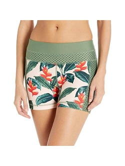 Women's Standard Splash Elastic Waist Hybrid Swim Short with UPF 50