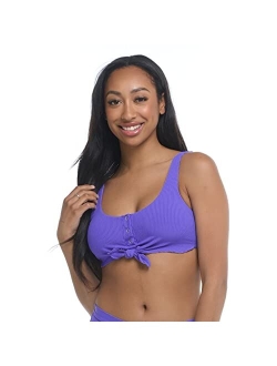 Women's Kate Crop Bikini Top Swimsuit with Front Tie