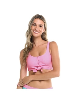 Women's Kate Crop Bikini Top Swimsuit with Front Tie