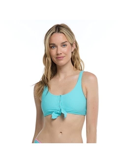 Women's Kate Crop Bikini Top Swimsuit with Front Tie