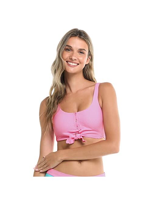 Body Glove Women's Kate Crop Bikini Top Swimsuit with Front Tie