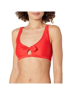 Women's Standard Smoothies May Solid Bikini Top Swimsuit with Peekaboo Front Bow Detail