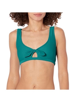 Women's Standard Smoothies May Solid Bikini Top Swimsuit with Peekaboo Front Bow Detail