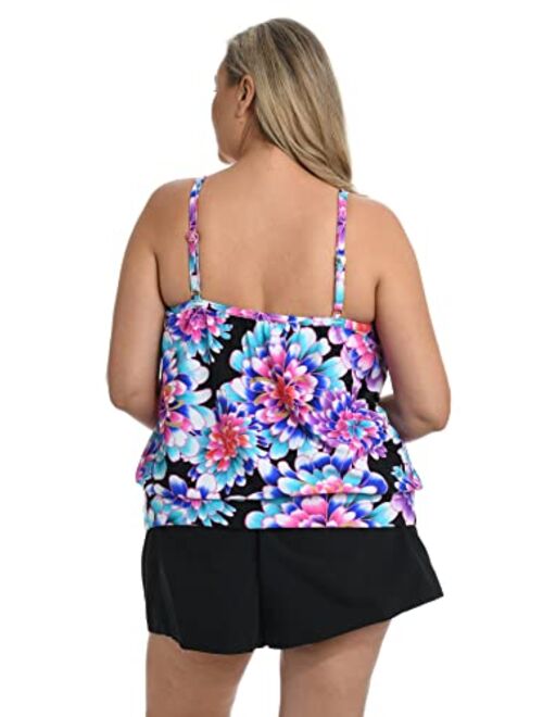 Maxine Of Hollywood Bandeau Tankini Swimsuit Top