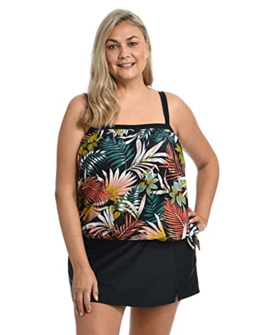 Maxine Of Hollywood Bandeau Tankini Swimsuit Top