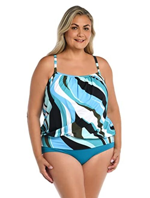 Maxine Of Hollywood Bandeau Tankini Swimsuit Top