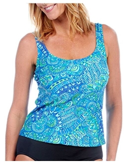 Women's Scoop Neck Tankini Swimsuit Top