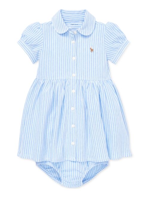 POLO RALPH LAUREN Ralph Lauren Baby Girls Striped Knit Oxford Dress