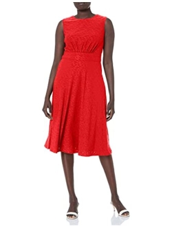 Women's Eyelet Jersey Slvless Midi Dress