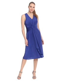 Women's V-Neck Twist Waist Dress