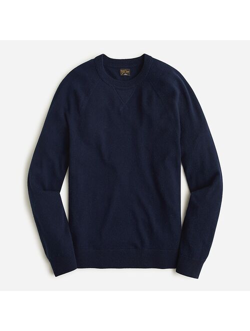 Cashmere raglan-sleeve crewneck sweatshirt