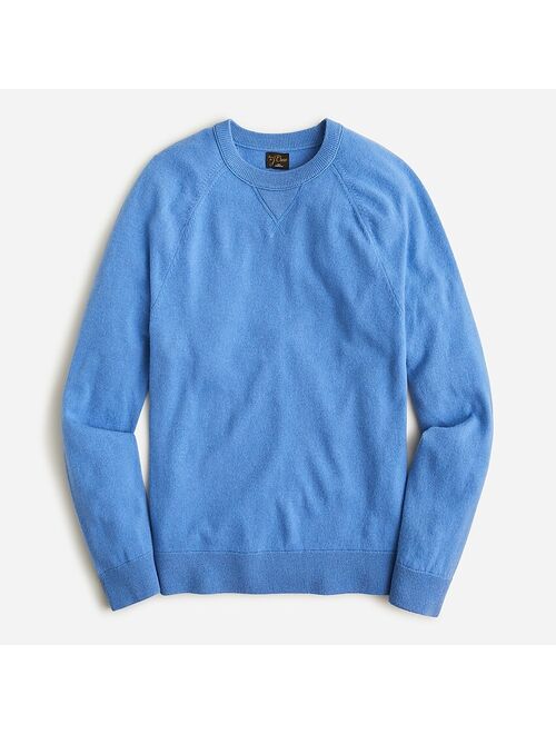 Cashmere raglan-sleeve crewneck sweatshirt