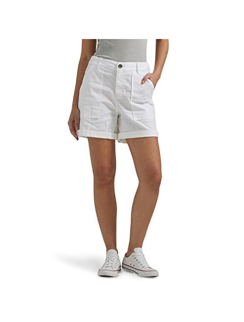 Lee Women's Legendary High Rise Relaxed Fit Rolled Short