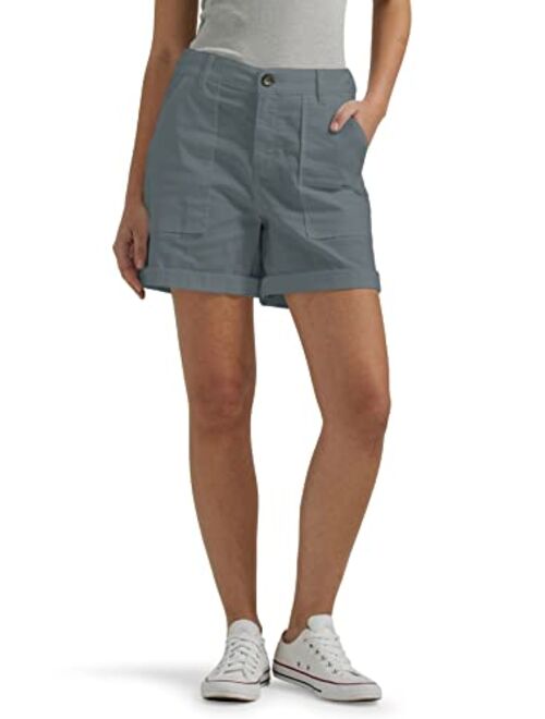 Lee Women's Legendary High Rise Relaxed Fit Rolled Short