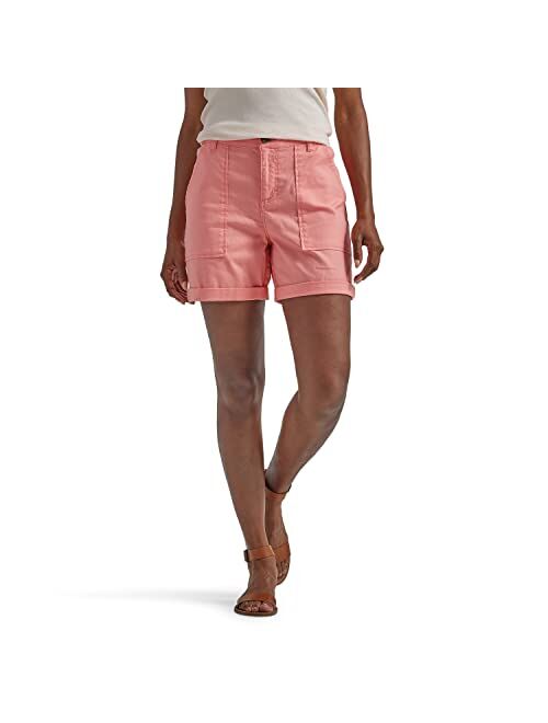 Lee Women's Legendary High Rise Relaxed Fit Rolled Short